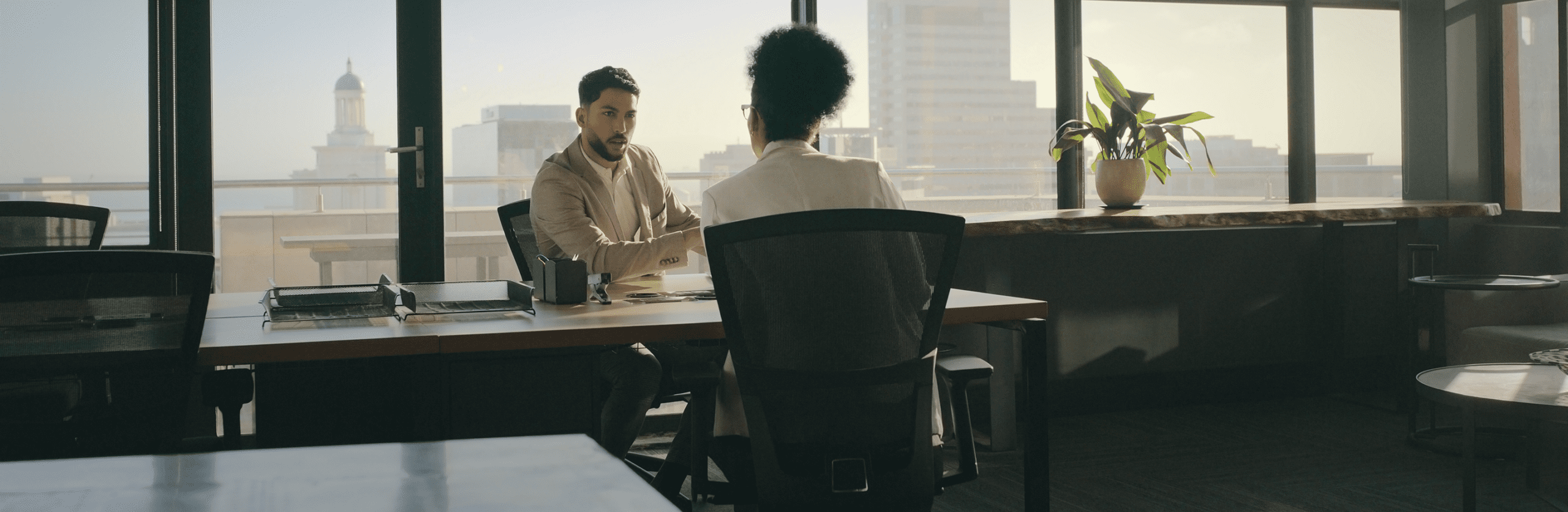 Business meeting in modern office
